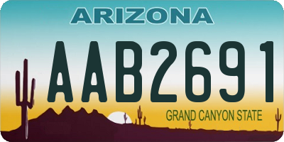 AZ license plate AAB2691