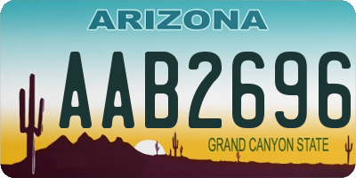 AZ license plate AAB2696