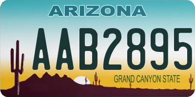 AZ license plate AAB2895