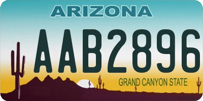 AZ license plate AAB2896