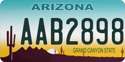 AZ license plate AAB2898