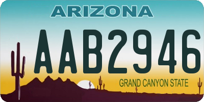 AZ license plate AAB2946