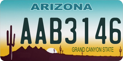 AZ license plate AAB3146