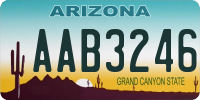 AZ license plate AAB3246