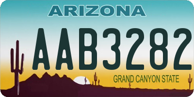 AZ license plate AAB3282