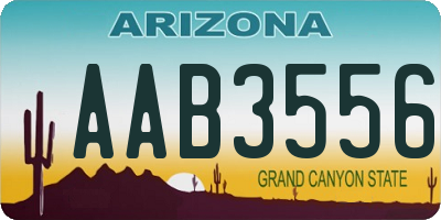 AZ license plate AAB3556