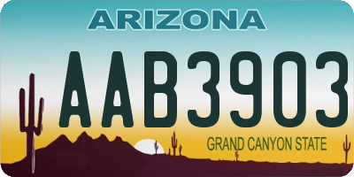 AZ license plate AAB3903