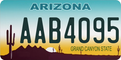 AZ license plate AAB4095