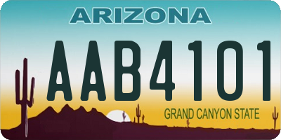 AZ license plate AAB4101