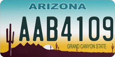 AZ license plate AAB4109