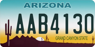 AZ license plate AAB4130