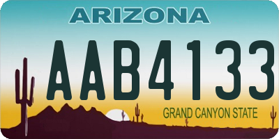AZ license plate AAB4133
