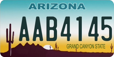 AZ license plate AAB4145