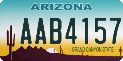 AZ license plate AAB4157