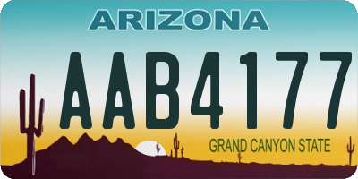 AZ license plate AAB4177