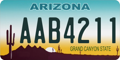 AZ license plate AAB4211