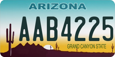 AZ license plate AAB4225