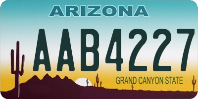AZ license plate AAB4227
