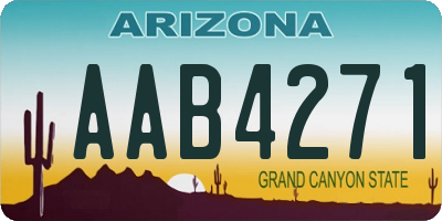 AZ license plate AAB4271