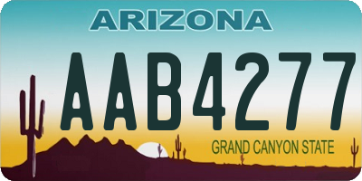AZ license plate AAB4277