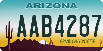 AZ license plate AAB4287