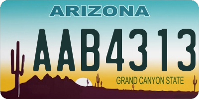 AZ license plate AAB4313