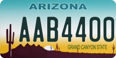 AZ license plate AAB4400