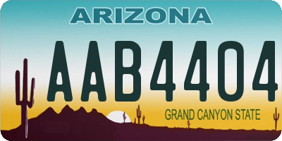 AZ license plate AAB4404