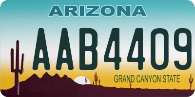 AZ license plate AAB4409