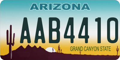 AZ license plate AAB4410