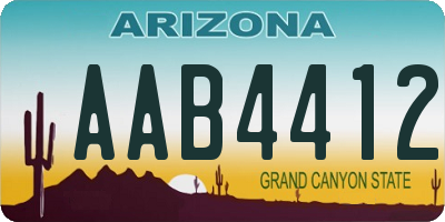 AZ license plate AAB4412