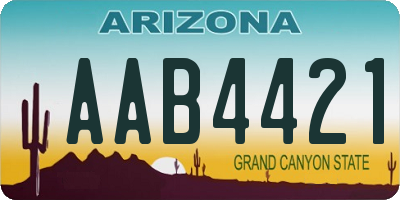 AZ license plate AAB4421