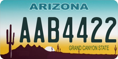 AZ license plate AAB4422