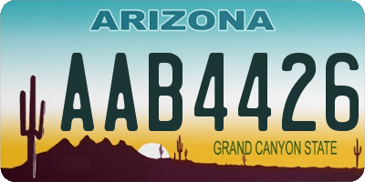 AZ license plate AAB4426