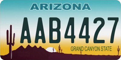 AZ license plate AAB4427