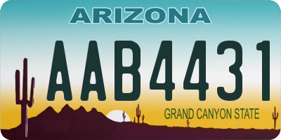AZ license plate AAB4431