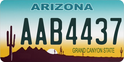 AZ license plate AAB4437