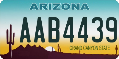 AZ license plate AAB4439