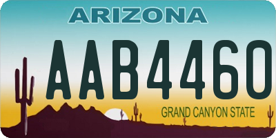 AZ license plate AAB4460