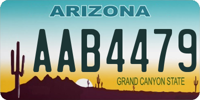 AZ license plate AAB4479