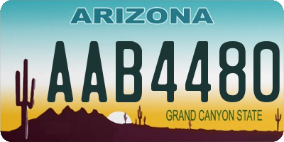 AZ license plate AAB4480