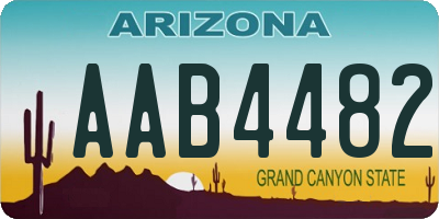 AZ license plate AAB4482