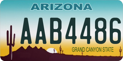 AZ license plate AAB4486