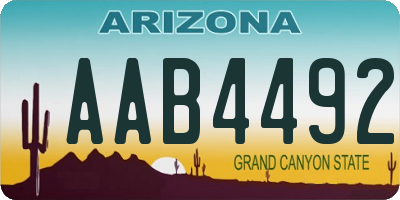 AZ license plate AAB4492