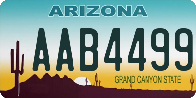 AZ license plate AAB4499
