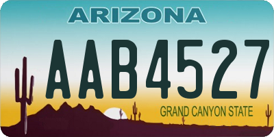 AZ license plate AAB4527