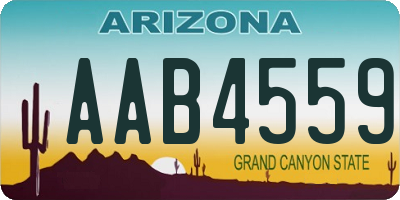 AZ license plate AAB4559