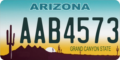 AZ license plate AAB4573
