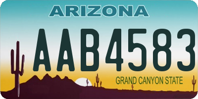 AZ license plate AAB4583