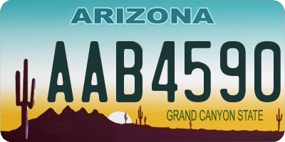 AZ license plate AAB4590